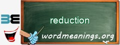 WordMeaning blackboard for reduction